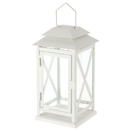 Фонарь дляформовой свечи,д/дома/улицы, белый 29 см IKEA BEFÄSTA БЕФЭСТА 605.111.21