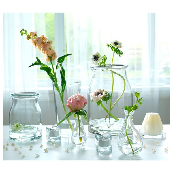 Подсвечник для греющей свечи, прозрачное стекло 6 см IKEA VÄSNAS ВЭСНАС 103.717.07 - фото 4