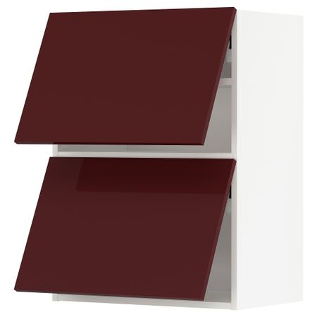 Навесной горизонтальный шкаф, 2 двери, 60x80 cm IKEA METOD МЕТОД 893.944.85