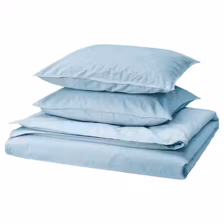 ÄNGSLILJA Пододеяльник и 2 наволочки - сине-серый 200x200/50x60 см