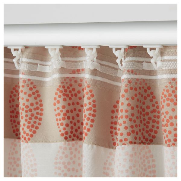 Гардины, 1 пара АННАМЭРТА, бежевый, точечный круги (145x270 см) - схема-чертеж с размерами