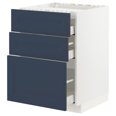 Шкаф для варочной панели, 3 фасада, 3 ящика IKEA METOD МЕТОД, MAXIMERA МАКСИМЕРА 894.030.55