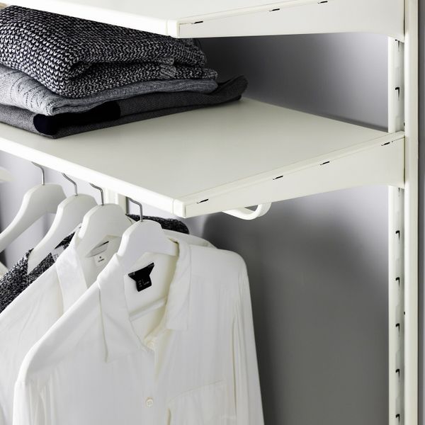 Настенная шина, полки/штанга, белый 132x41x199 см IKEA АЛЬГОТ 592.762.47 - фото 4