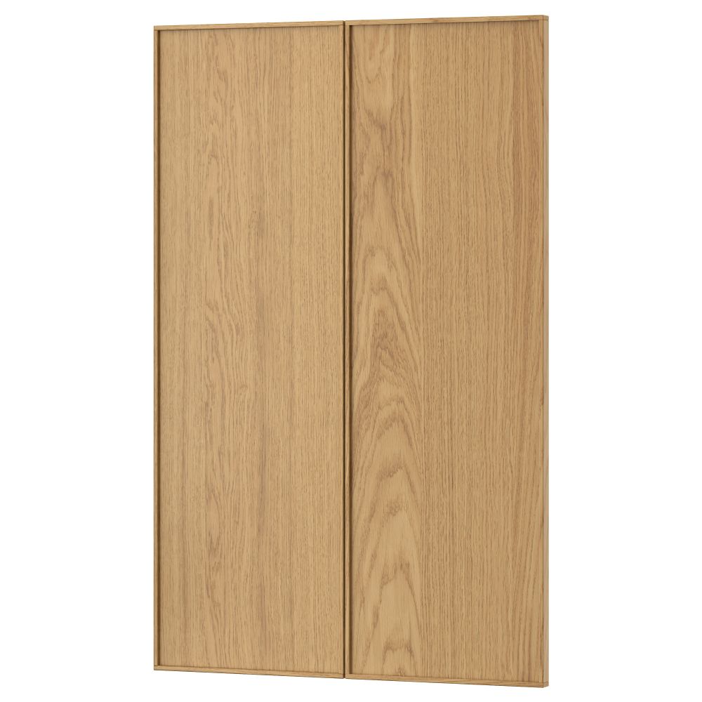 Дверца для напольного углового шкафа, 2 штуки ЭКЕСТАД, дуб (25x80 см) - фото 1