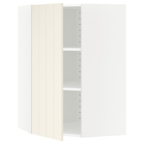 Угловой навесной шкаф с полками, белый/Хитарп белый с оттенком 68x100 см IKEA METOD МЕТОД 492.265.21 - схема-чертеж с размерами