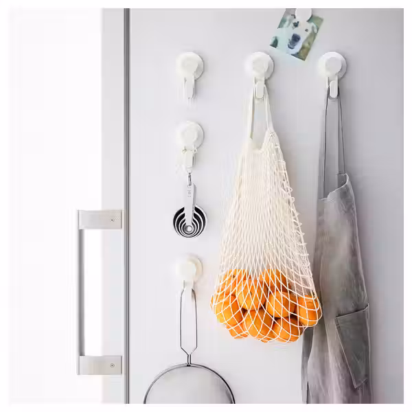 TISKEN Крючок с присоской - белый - фото 3