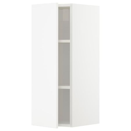 Навесной шкаф с полками, белый/Веддинге белый 30x80 см IKEA METOD МЕТОД 894.472.57