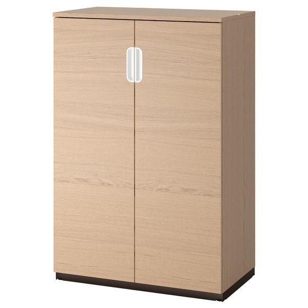 Шкаф с дверями, дубовый шпон, беленый 80x120 см IKEA GALANT ГАЛАНТ 703.682.31 - фото 1
