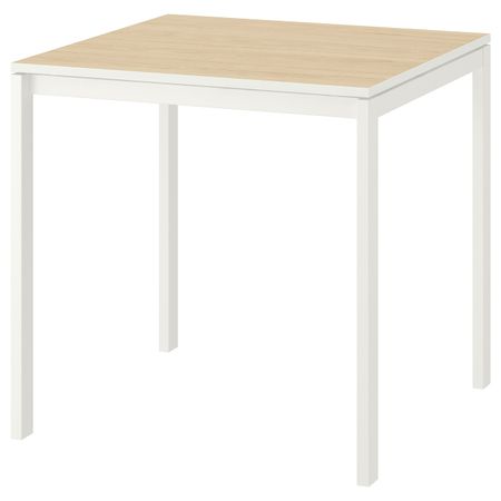 Стол, ясень, белый 75x75 см IKEA МЕЛЬТОРП 492.800.37