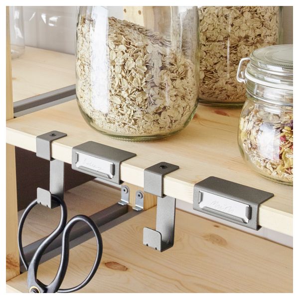 2 секции, полки/ящики ИВАР, сосна, серый (134x30x226 см) - фото 4