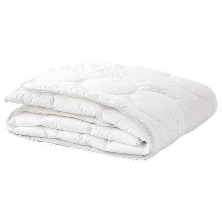 Одеяло для детской кроватки, белый, серый 110x125 см IKEA LENAST ЛЕНАСТ 203.734.14