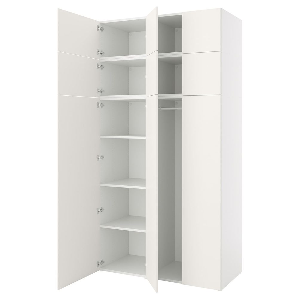 Гардероб с 9 дверями, белый/Фоннес белый 140x57x261 см IKEA OPPHUS ОПХУС 894.243.31 - фото 1