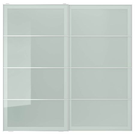 Пара раздвижных дверей, матовое стекло 200x201 см IKEA SEKKEN СЭККЕН 493.117.36