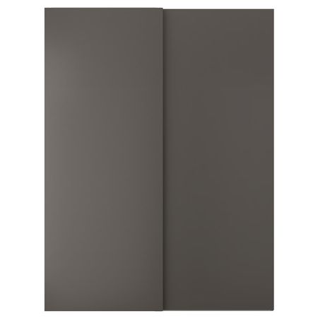 HASVIK Пара раздвижных дверей - темно-серый 150x201 см