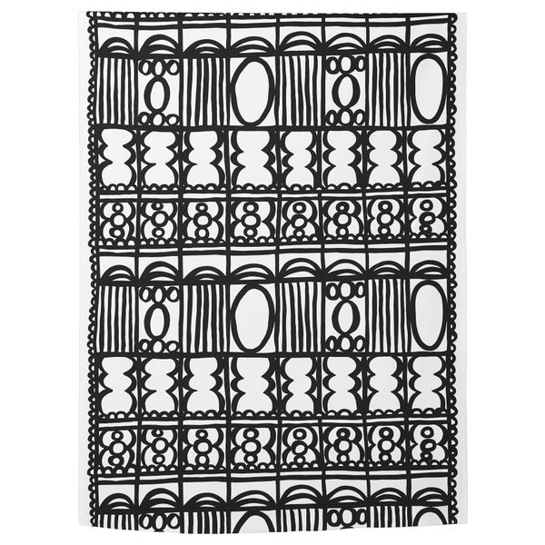 Ткань РЕВВИВА, белый/черный (150 см) - схема-чертеж с размерами