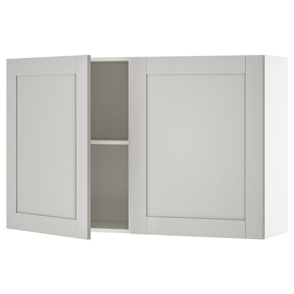 Навесной шкаф с дверями, серый, 120x75 см IKEA KNOXHULT КНОКСХУЛЬТ 003.267.96 - фото 1