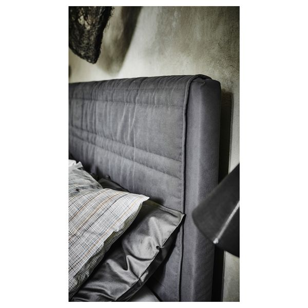 Каркас кровати ОППЛАНД, коричневая морилка мореный ясень ясеневый шпон, Лонсет - фото 4