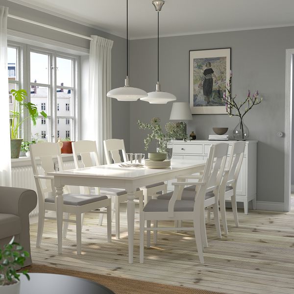 Стол + 4 стула с подлокотниками, 155, 215 cm IKEA INGATORP ИНГАТОРП, INGATORP ИНГАТОРП 894.828.11 - фото 3
