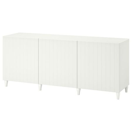 Комбинация для хранения с дверцами, белый/СУТТЕРВ/КАББАРП белый 180x42x74 см IKEA BESTÅ БЕСТО 693.843.50