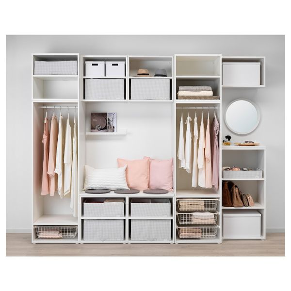 Гардероб, белый, Скатваль светло-серый 300x57x243 см IKEA ОПХУС 292.873.08 - фото 2