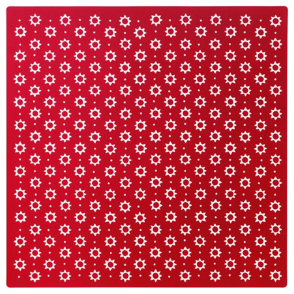 Салфетка под прибор ВИНТЕР 2015, красный, с рисунком (37x37 см) - фото 1