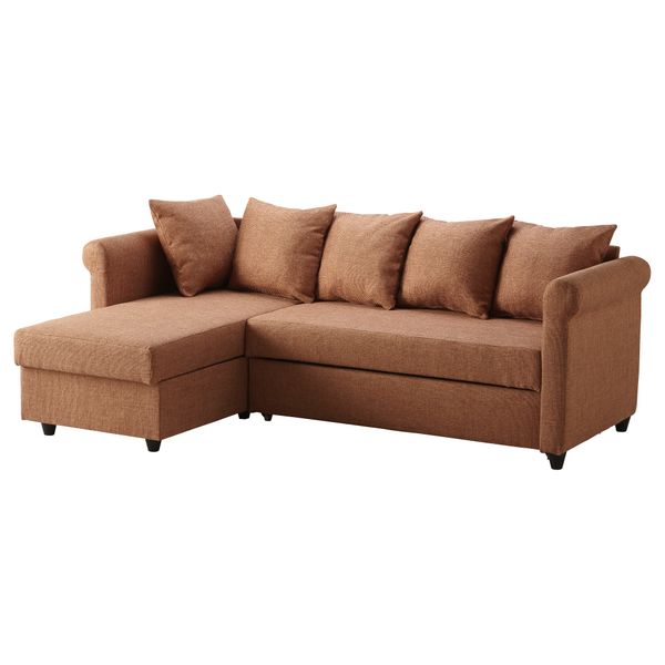 Диван-кровать с козеткой ЛАЛАБУ, Олем классический коричневый - фото 1