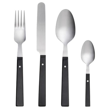 Столовый набор, 24 предмета МОГЕН, черный