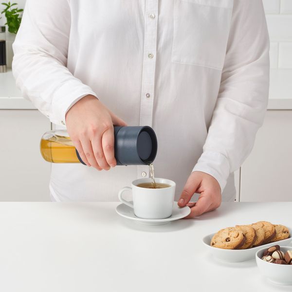 Дорожная кружка, прозрачное стекло/силикон 0.5 л IKEA EFTERSTRÄVA ЭФТРЕСТРЭВА 004.153.11 - фото 8