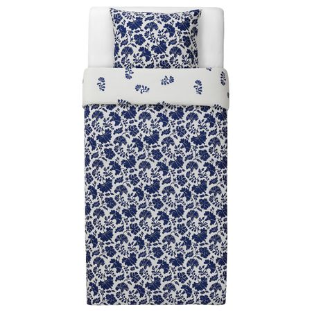 Пододеяльник и наволочка, синий 150x200/50x70 см IKEA KANTLÖK КАНТЛЁК 704.992.27