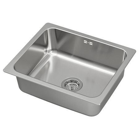 Одинарная врезная мойка, 56x46 cm IKEA HILLESJÖN ХИЛЛЕШЁН 405.046.83