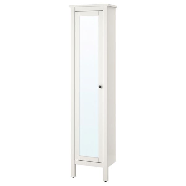 HEMNES Высокий шкаф с зеркальной дверцей - белый 49x31x200 см - фото 1