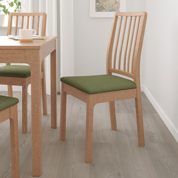 Стул, дуб/Рамна оливково-зеленый IKEA EKEDALEN ЭКЕДАЛЕН 093.182.02 - схема-чертеж с размерами