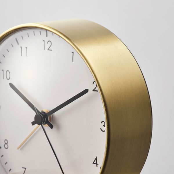 Будильник, желтая медь 13 см IKEA GÄNGA ГЭНГА 603.982.95 - схема-чертеж с размерами