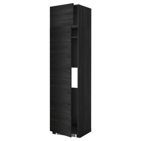 Высокий шкаф для холодильника или морозильник МЕТОД, черный, Тингсрид черный