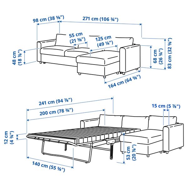 IKEA, дополнительный ракурс - схема-чертеж с размерами