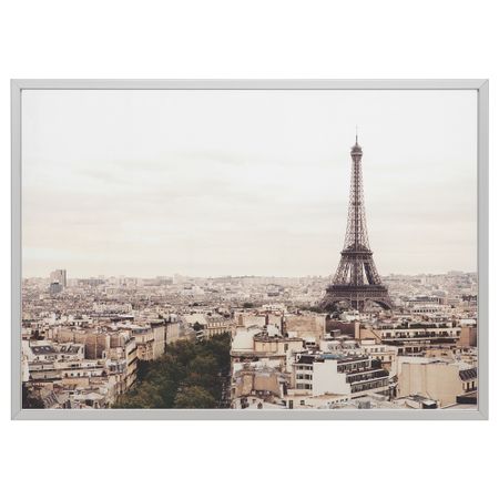 Картина с рамой БЬЁРКСТА, Париж, цвет алюминия (140x100 см)