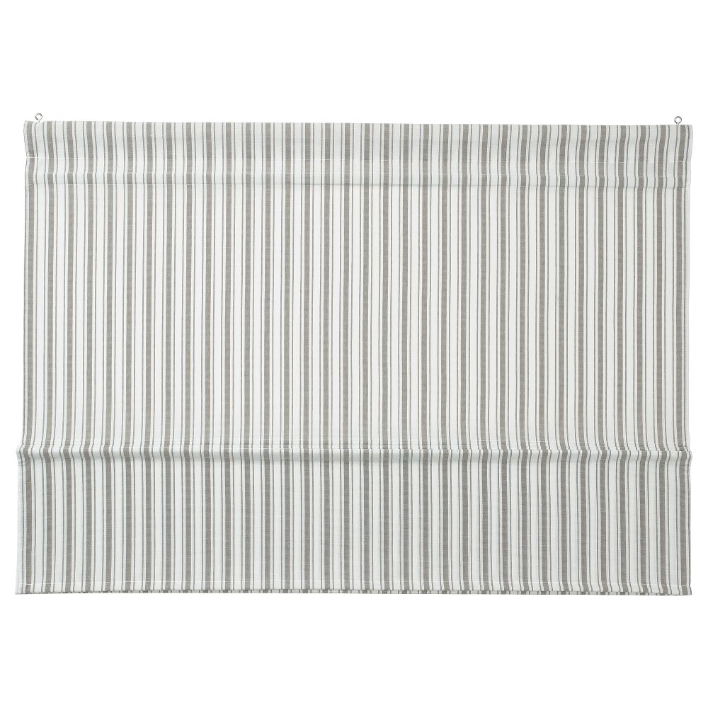 Римская штора, белый, зеленый, в полоску, 120x160 см IKEA RINGBLOMMA РИНГБЛУММА 704.910.66 - фото 1