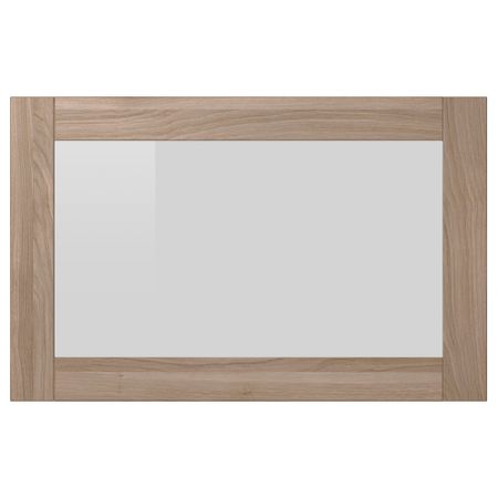 Стеклянная дверь СИНДВИК, серая морилка п/грецкий орех (60x38 см)