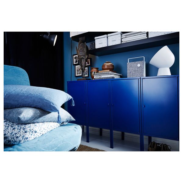Комбинация для хранения, темно-синий 140x82 см IKEA ЛИКСГУЛЬТ 192.488.69 - фото 5