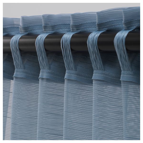 Гардины, 2 шт. ГЕРТРУД, серо-синий (145x300 см) - фото 3