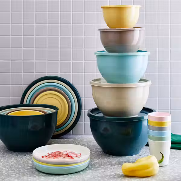 GARNITYREN Миска с крышкой, 5 шт. - разные цвета - фото 2