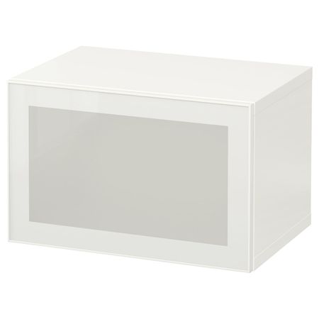 Комбинация настенных шкафов, белый/Глассвик белый, матовое стекло 60x42x38 см IKEA BESTÅ БЕСТО 294.416.30
