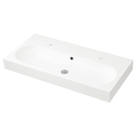 Одинарная раковина, белый 100x48x10 см IKEA BRÅVIKEN БРОВИКЕН 903.689.80