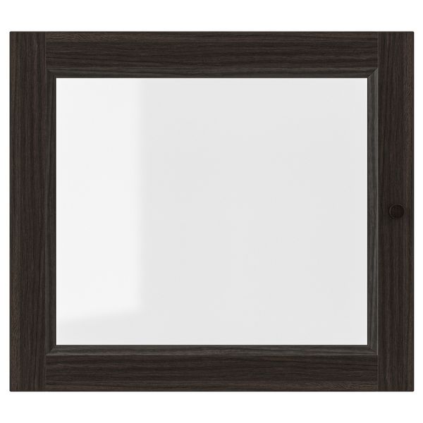 Стеклянная дверь, темно-коричневый под дуб, 40x35 см IKEA OXBERG ОКСБЕРГ 204.928.98 - фото 2