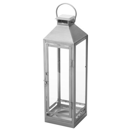 Фонарь для/формов свечи,д/дома/улицы ЛАГРАД, серебристый (43 см)
