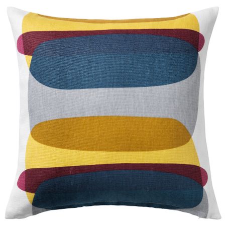 Чехол на подушку МАЛИН ФИГУР, синий/серый, желтый (50x50 см)
