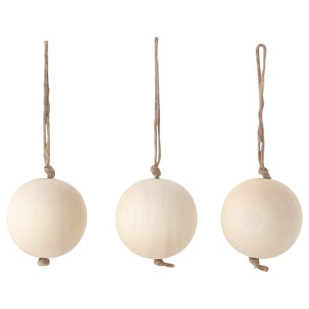 Украшение, шар ВИНТЕР 2015, дерево (6.5 см)