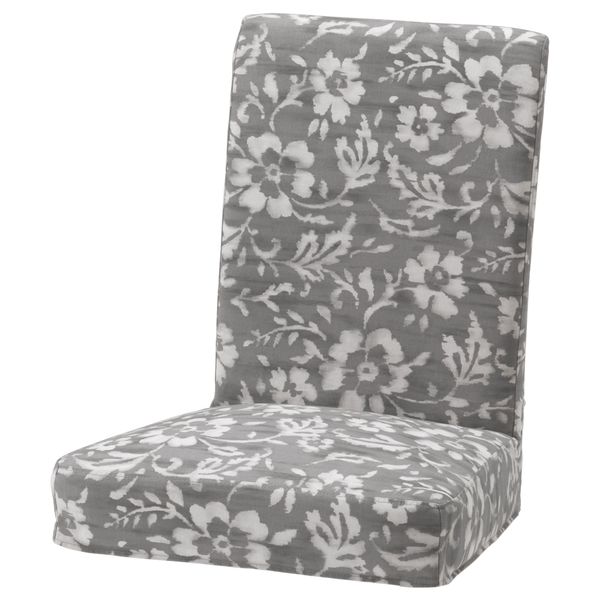 Чехол на стул ХЕНРИКСДАЛЬ, Ховстен серый/белый - схема-чертеж с размерами