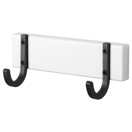 Вешалка для полотенец с 2 крючками ХЭЛМАРЕН, белый