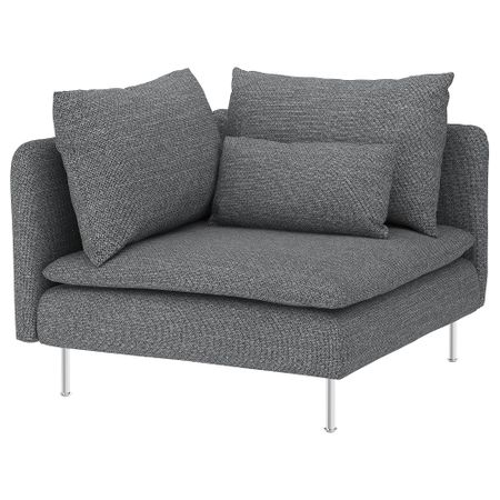 Секция угловая, Lejde серый-черный IKEA SÖDERHAMN 792.917.13